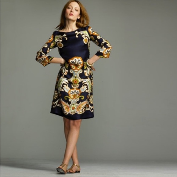 J. Crew Dresses & Skirts - J. Crew Verushka Dress Paisley Boho Silk Twill 6 S